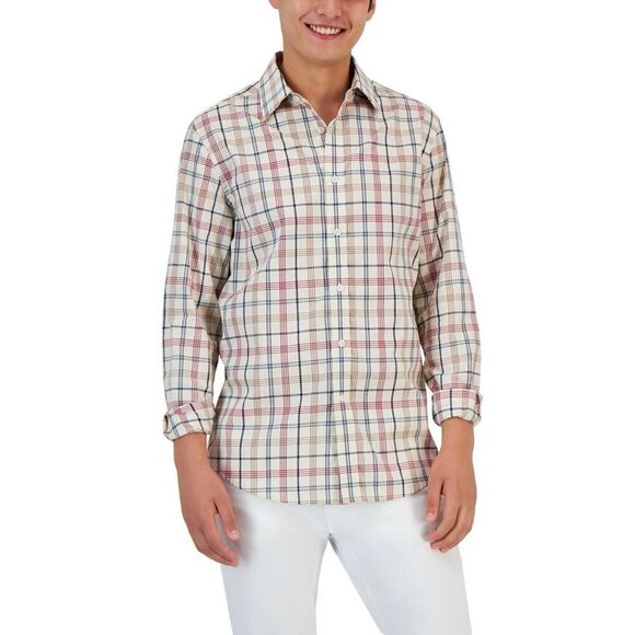 Club Room Mens Palermo Woven Plaid Button-Down Shirt Size XL - Picture 1 of 3